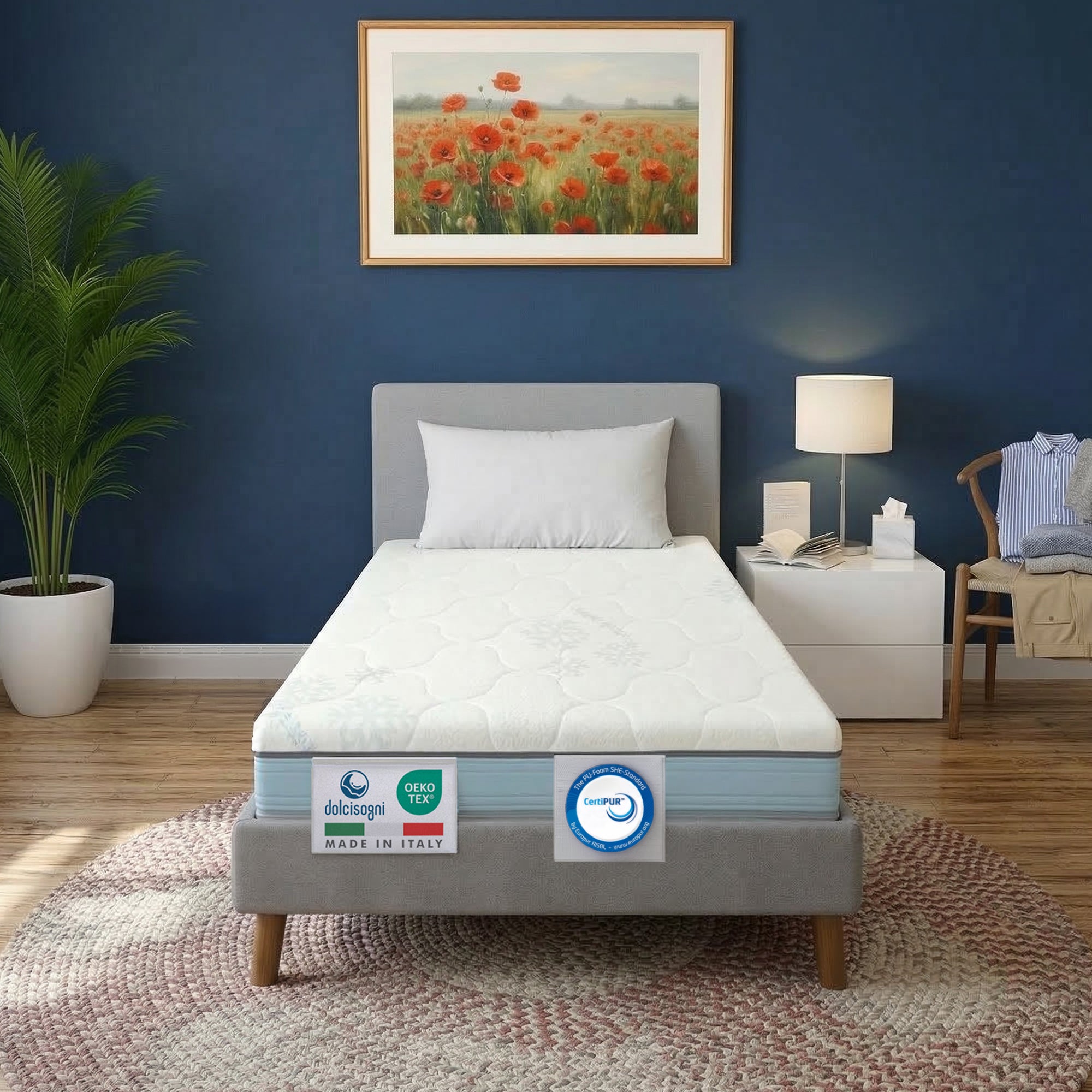 Materasso Memory Foam Singolo 80x190 Sfoderabile Season Balance