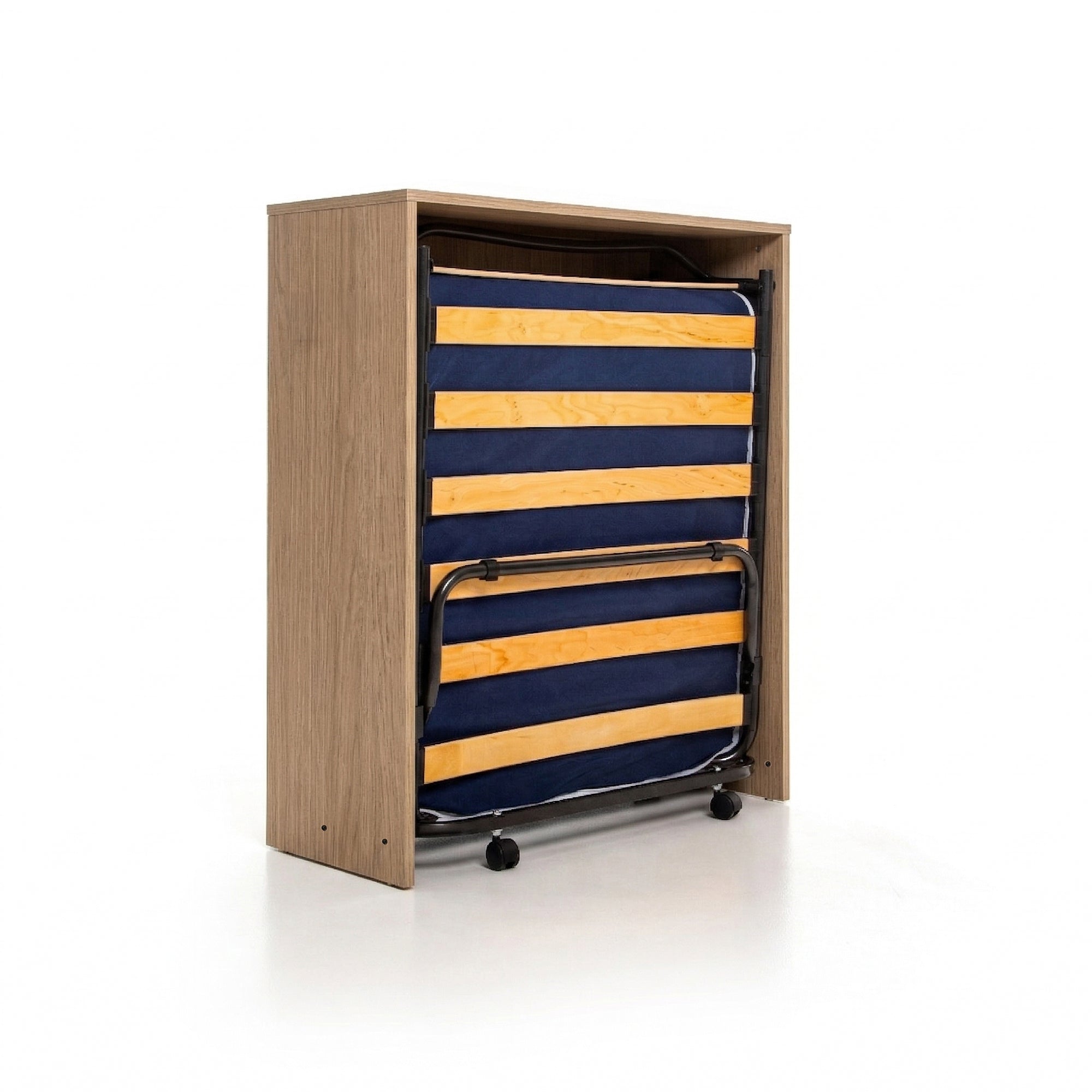 Mobile letto a scomparsa con brandina pieghevole 80x190 e materasso