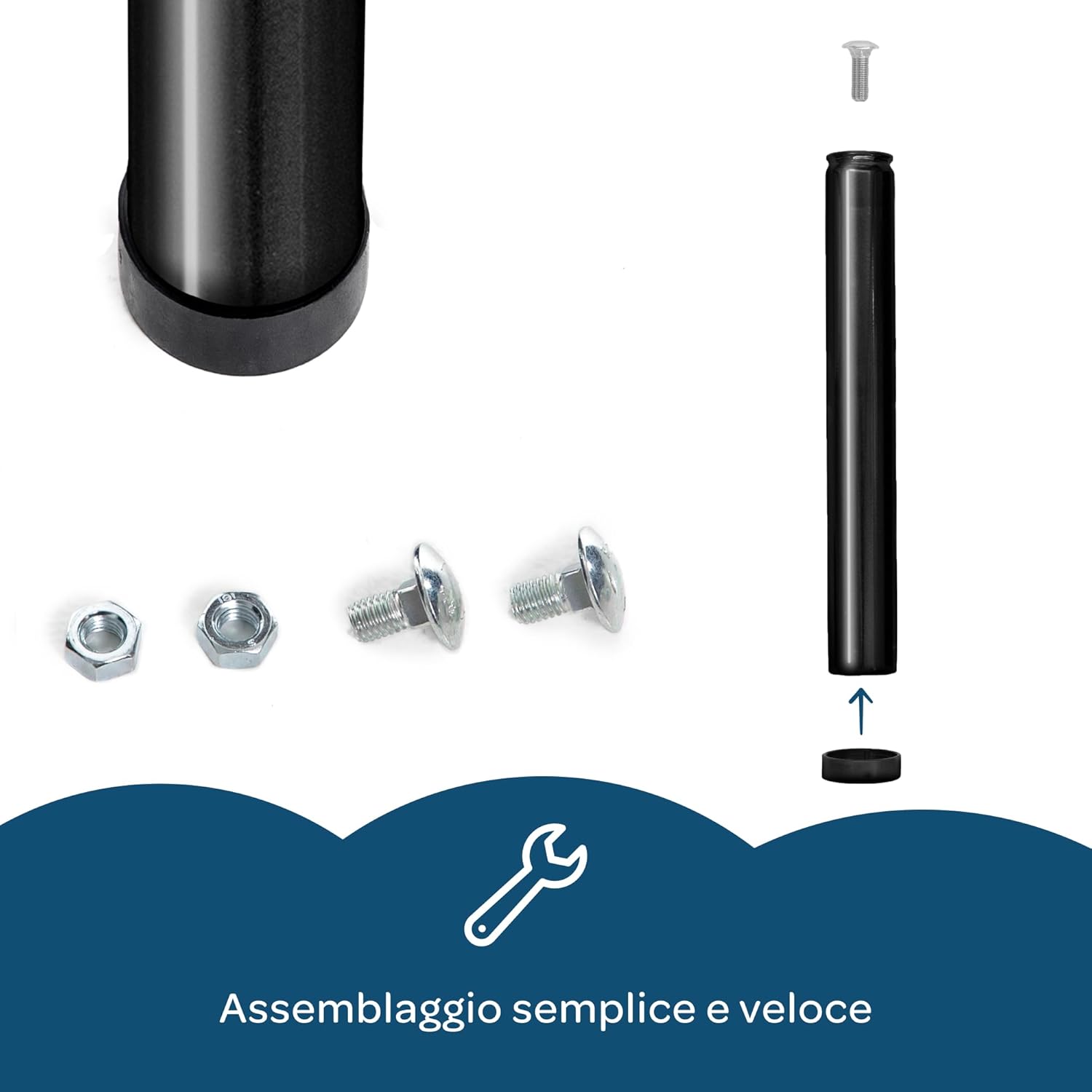 Kit Rete letto singolo con materasso 80x190