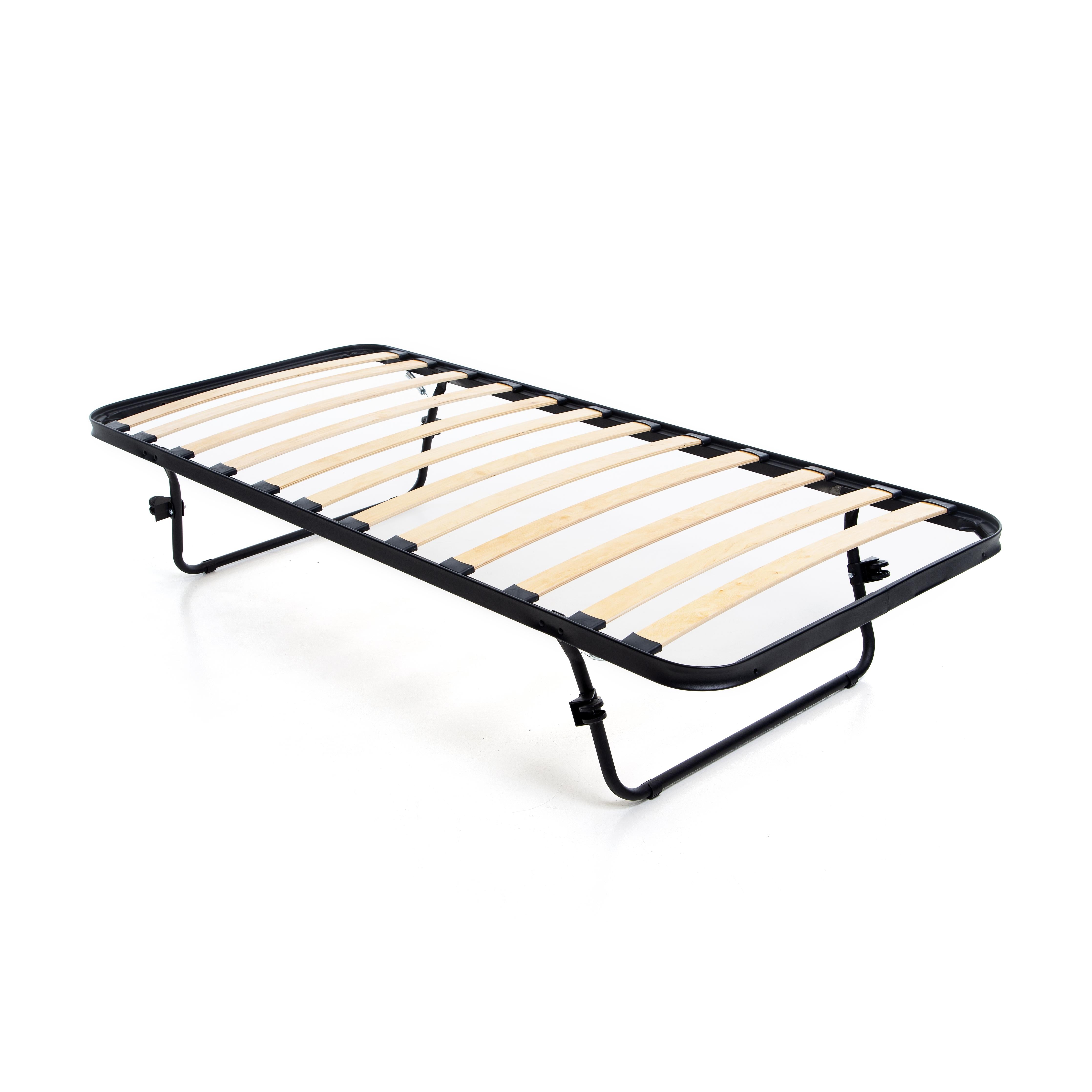 Rete letto singolo estraibile 80x190 con doghe in legno