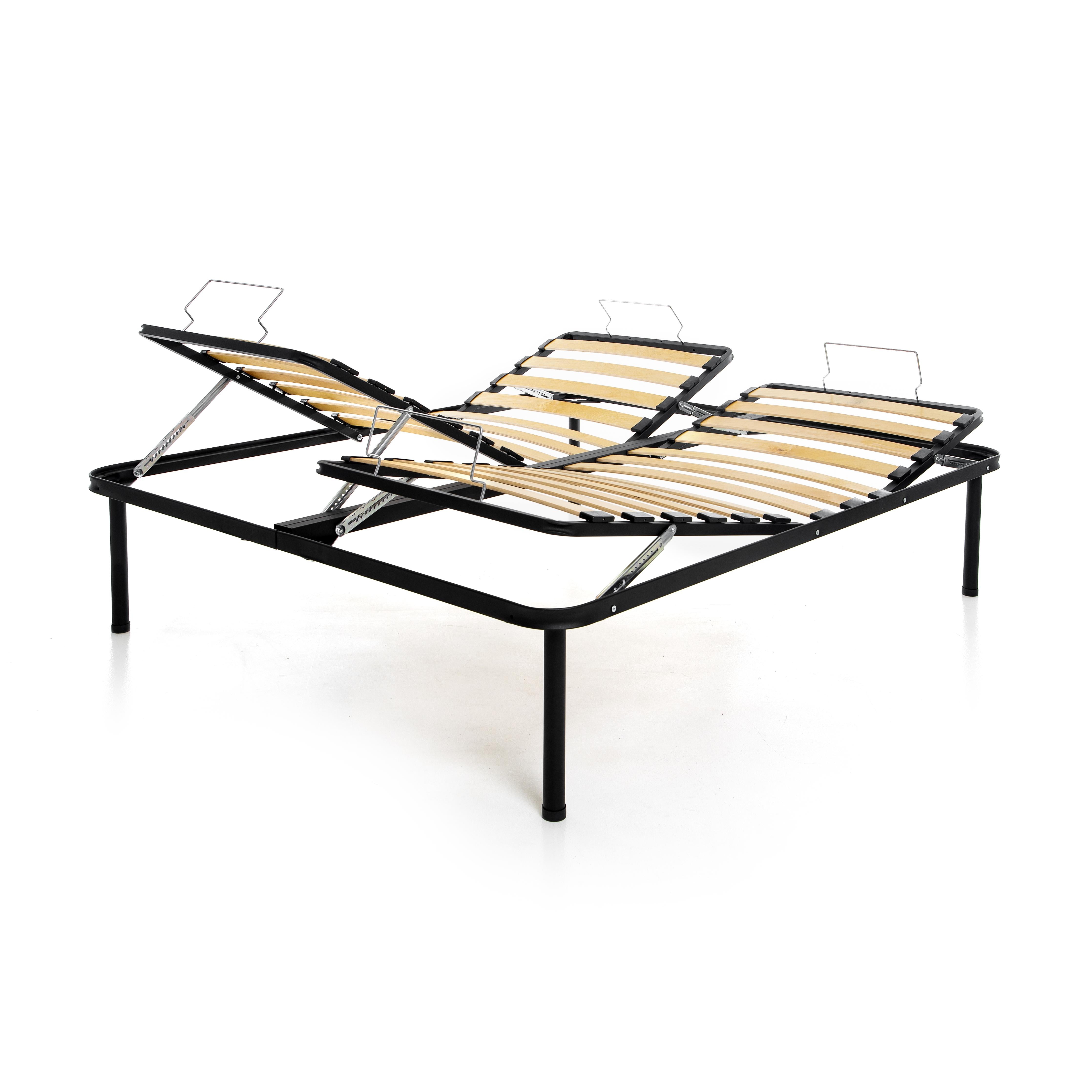 Rete letto matrimoniale reclinabile 160X190 con doghe in legno