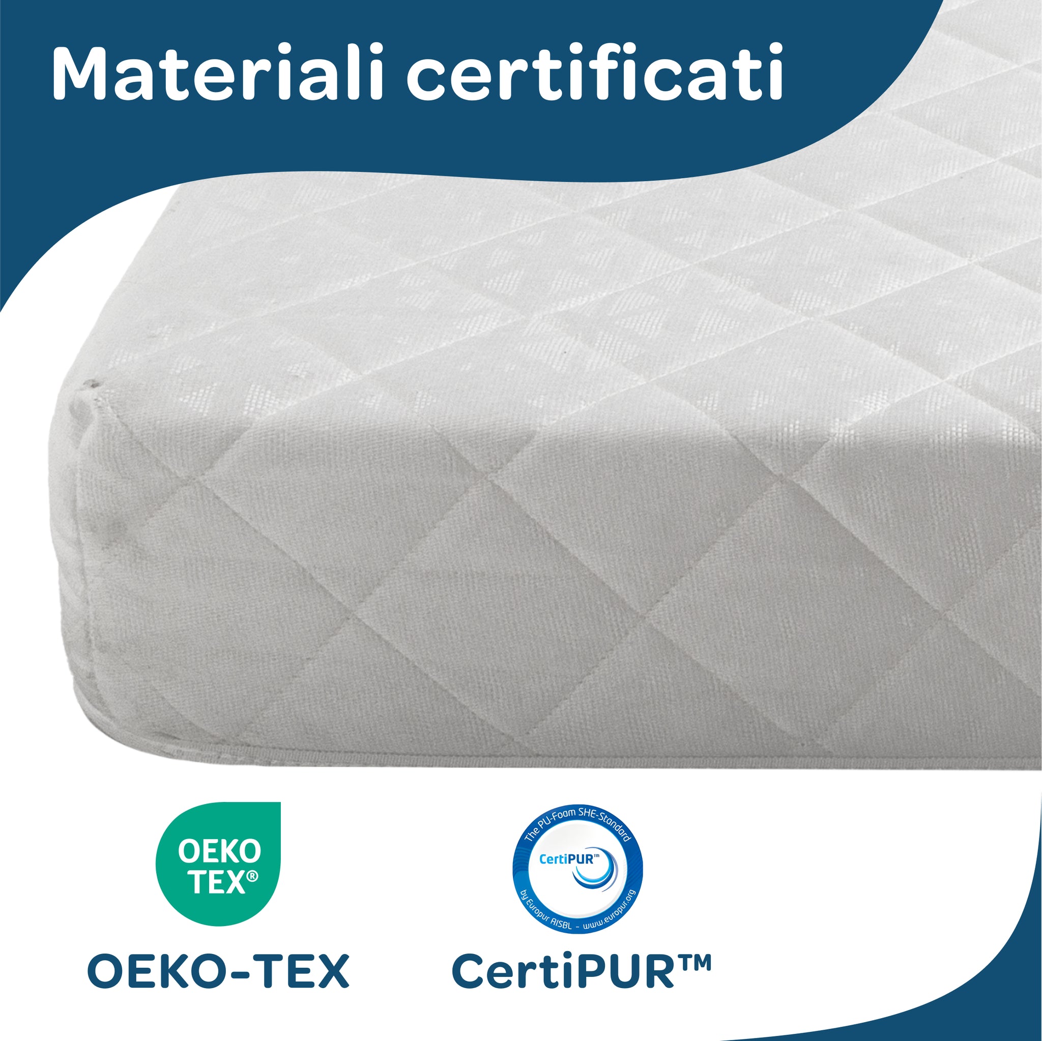 Materasso per bambini 90x200 antiacaro Damasco