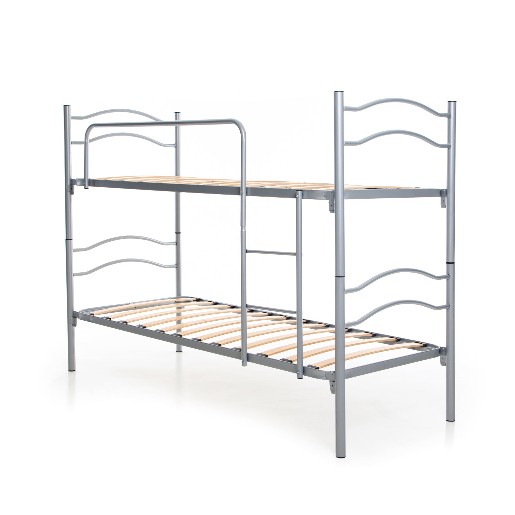 Struttura letto a castello in ferro 80x190 con doghe in legno