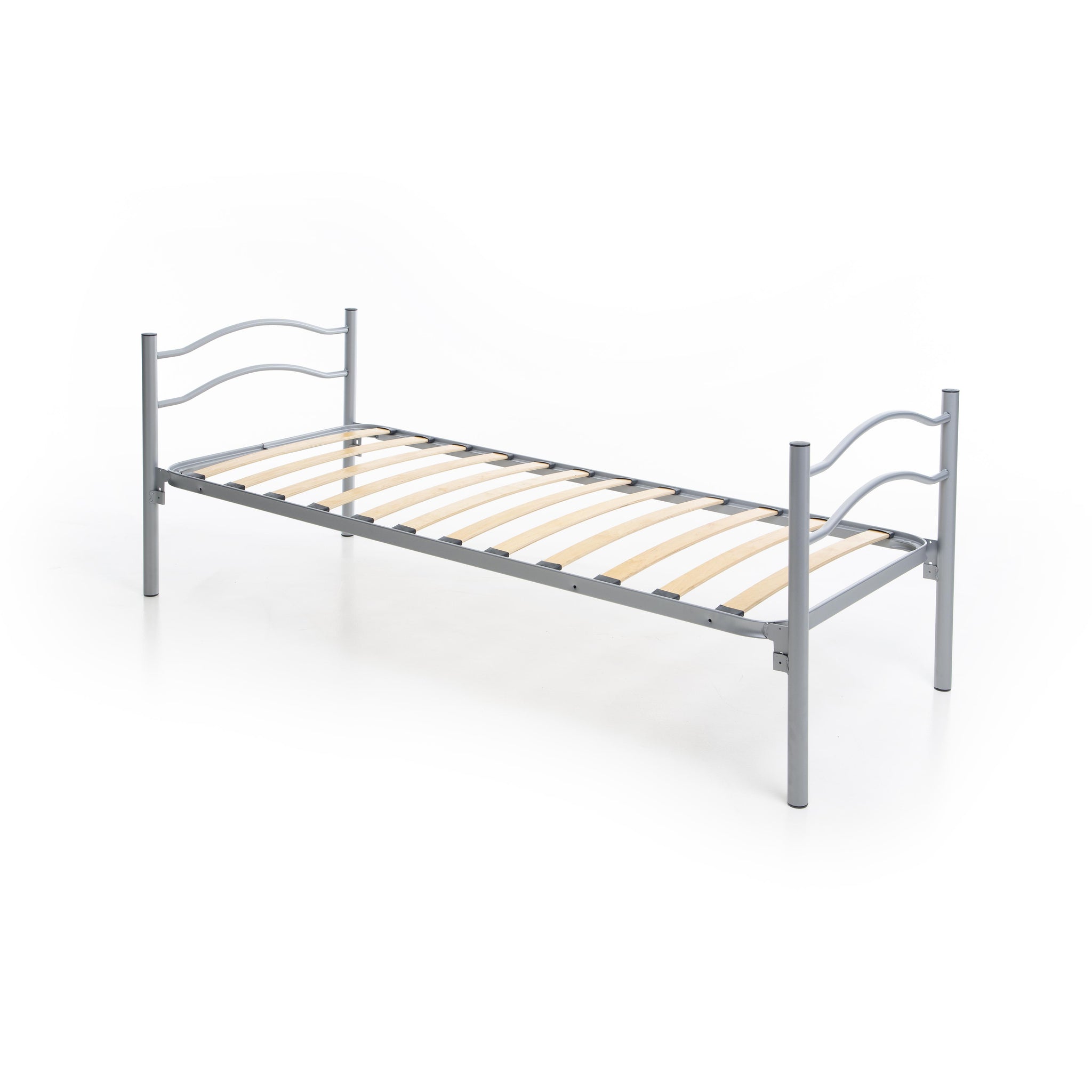 Struttura letto singolo in ferro 80x190 con doghe in legno