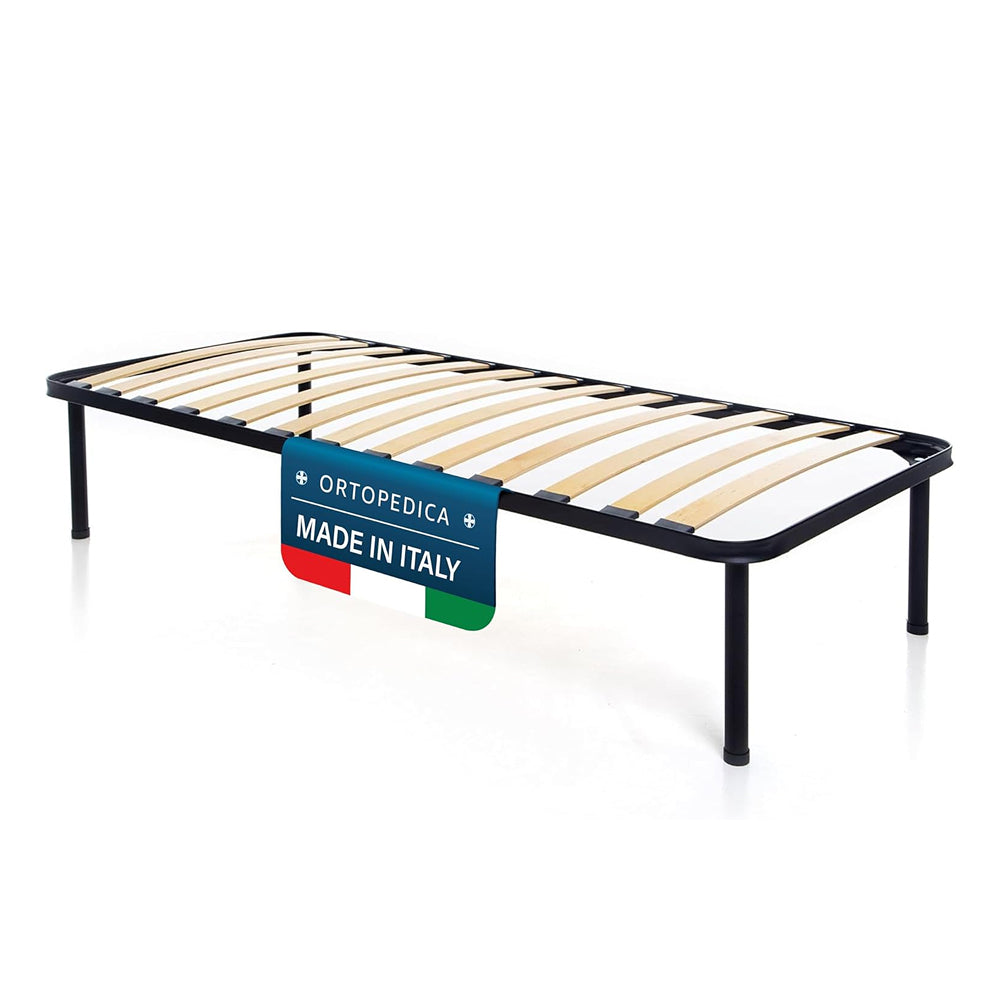 Rete letto singolo 90x190 con doghe in legno