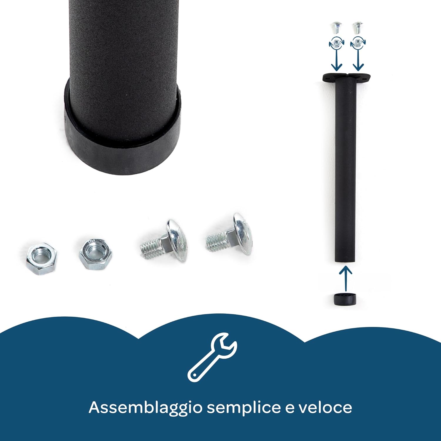 Rete letto a 1 piazza e mezza 120x200 con doghe in legno