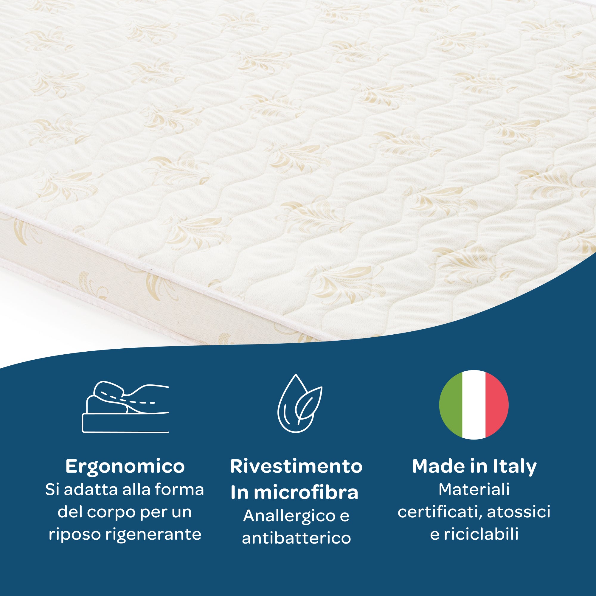 Materasso per divano letto alla francese 140x190 Losanna in waterfoam