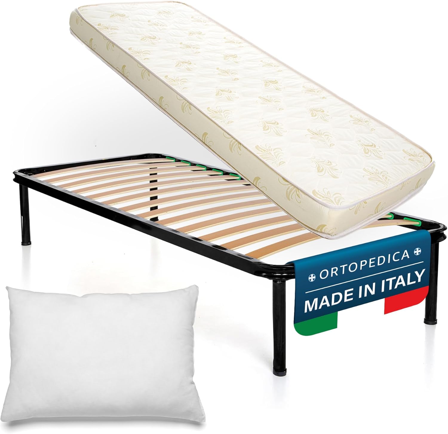 Kit Rete letto singolo con materasso 80x190