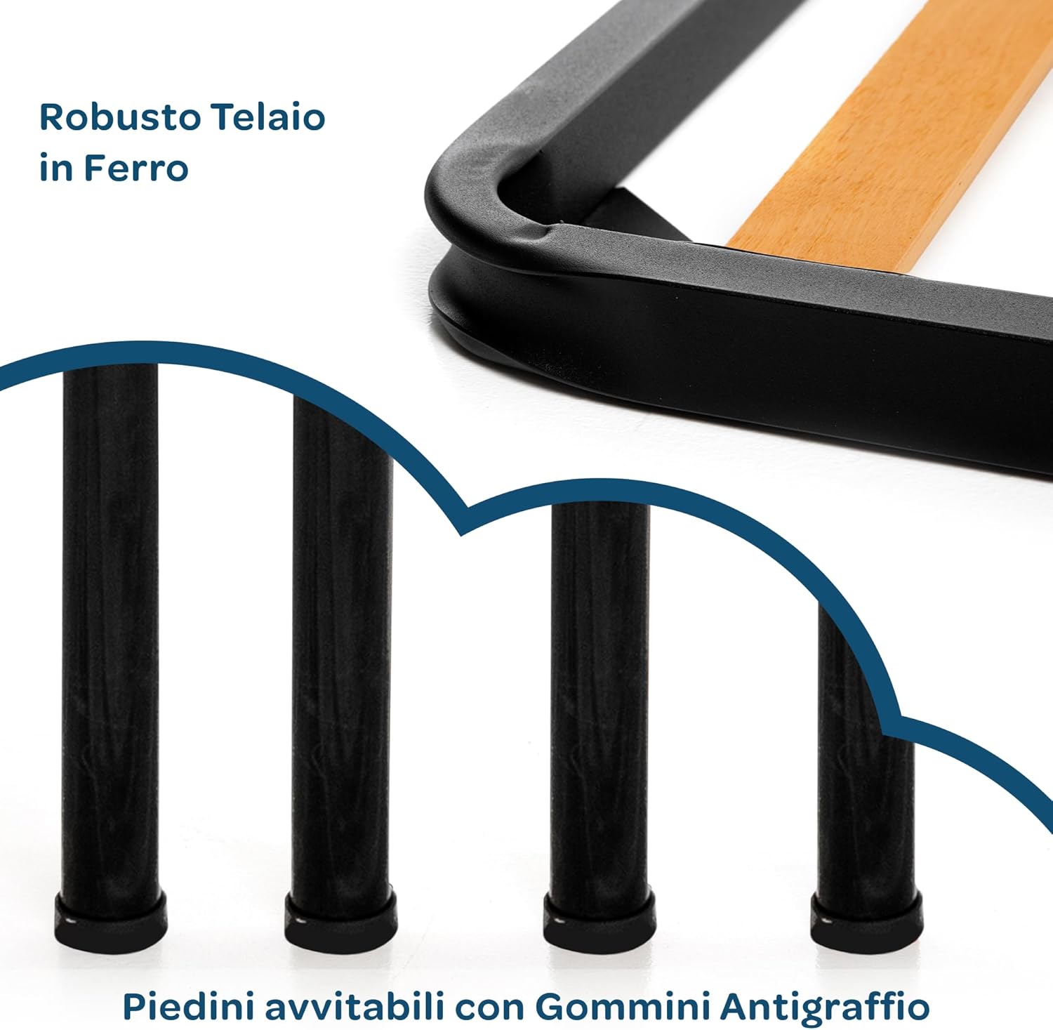 Kit Rete letto singolo con materasso 80x190