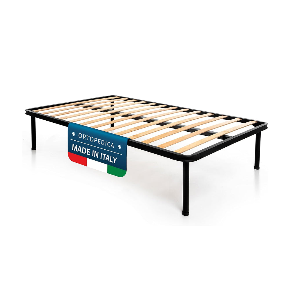 Rete letto a 1 piazza e mezza 120x190 con doghe in legno