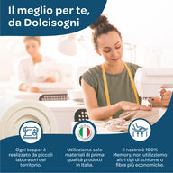 Topper 100% memory foam sfoderabile 140x190