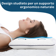 Cuscino Cervicale Memory Foam 60×40×10 – Supporto Medio