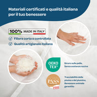 Piumino singolo invernale 155x200 in piuma d’oca certificata