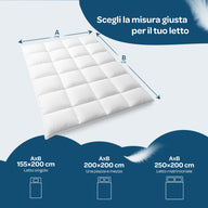 Piumino singolo invernale 155x200 in piuma d’oca certificata