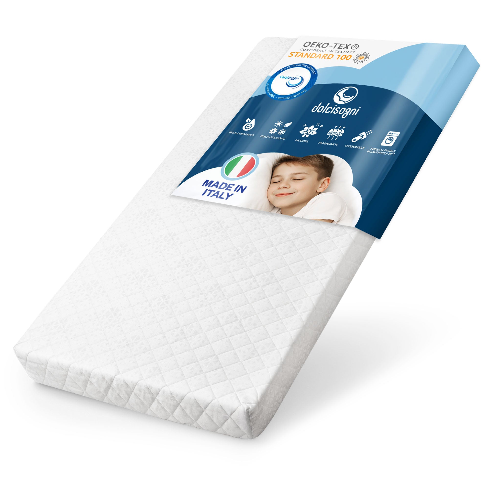 Materasso per bambini 90x190 antiacaro Damasco