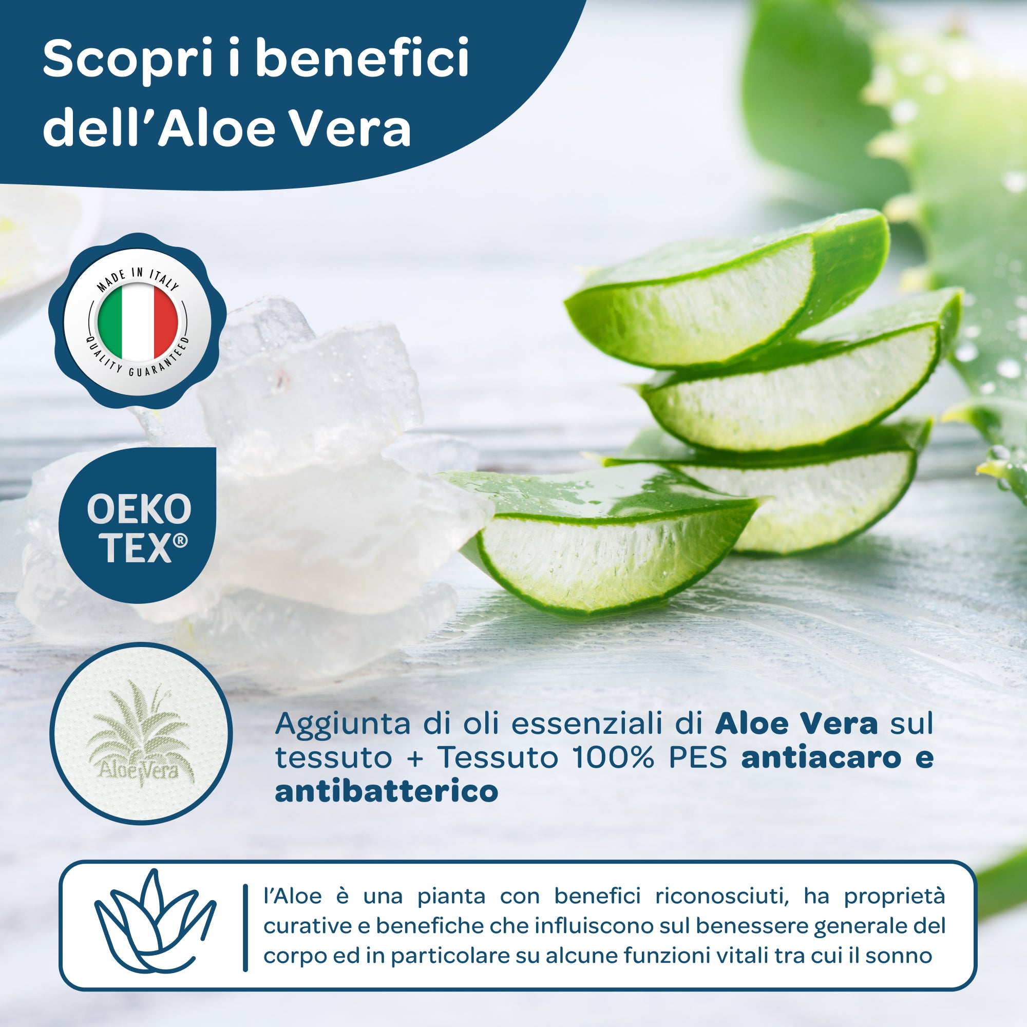 Topper 1 piazza e mezza 100% memory foam sfoderabile 120x190