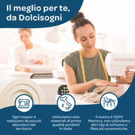 Topper 1 piazza e mezza 100% memory foam sfoderabile 120x190