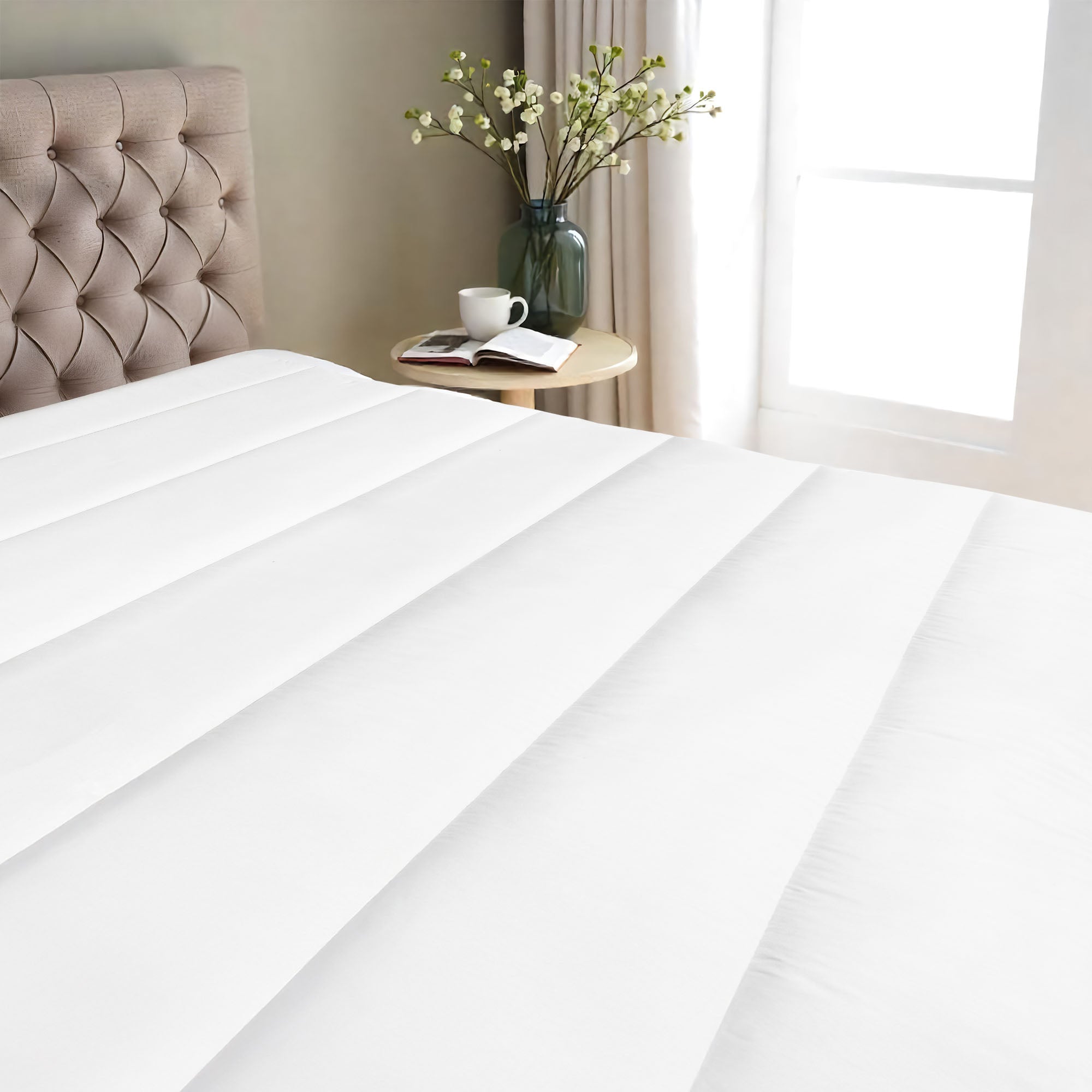 Topper 1 piazza e mezza imbottito e trapuntato 120x190 Nuvola