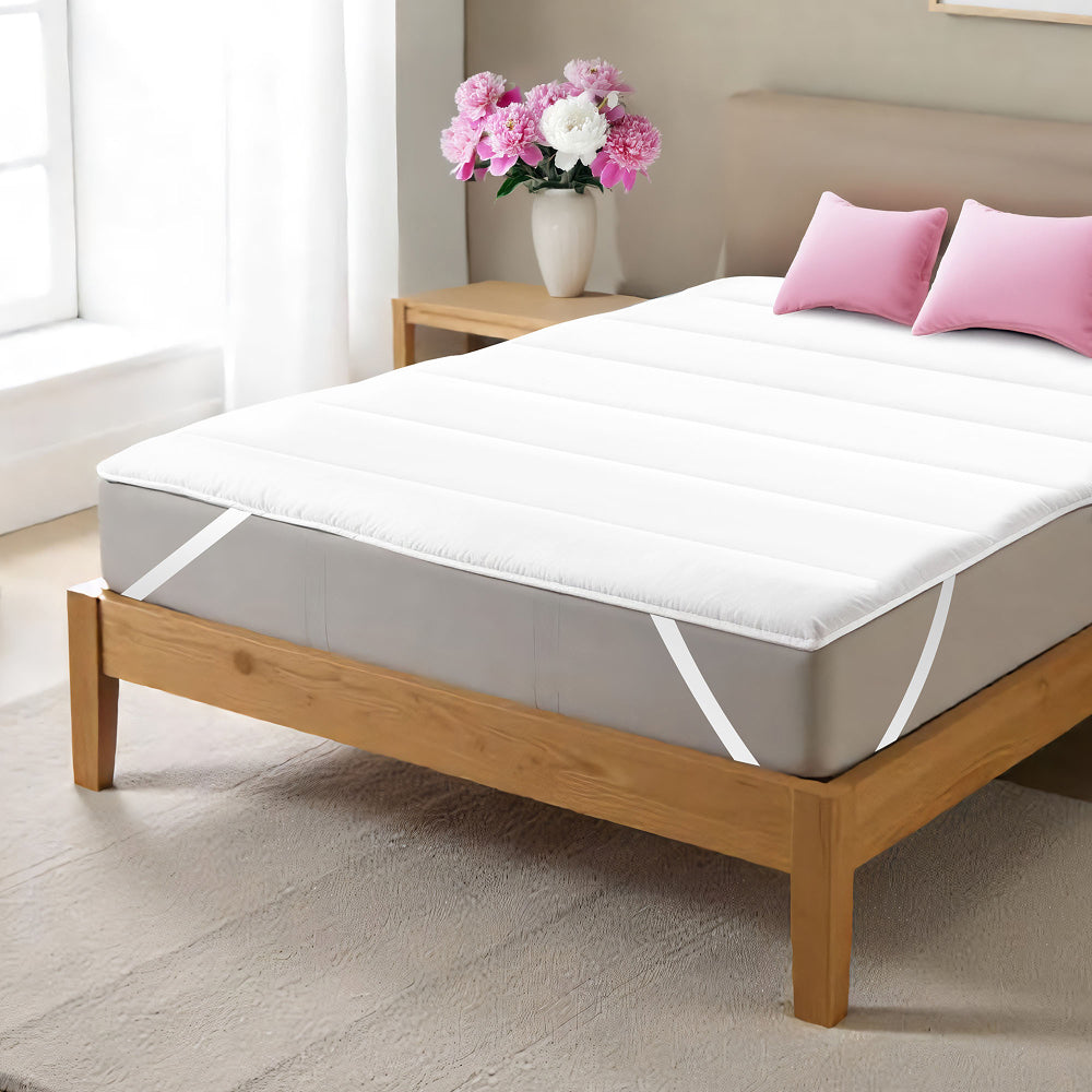 Topper matrimoniale imbottito e trapuntato 160x190 Nuvola
