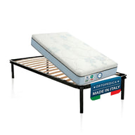Kit rete letto singolo con materasso memory foam 90x190 Season Balance